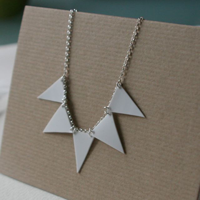 recycled bunting necklace