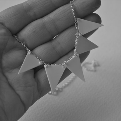 recycled bunting necklace
