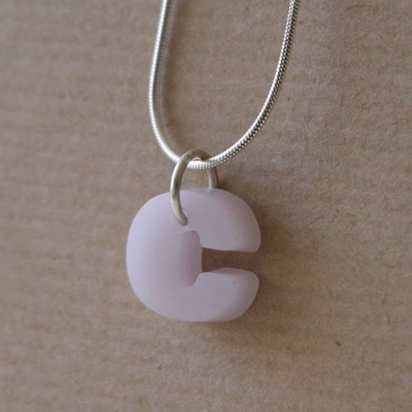 letter c resin pendant