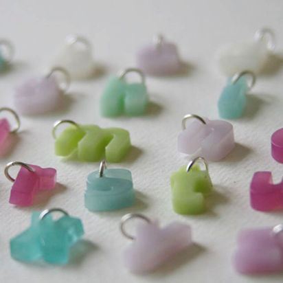 resin letter pendants